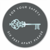  sleutel | Sociale afstandsvloermarkering Sticker (Voorkant)