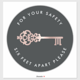  sleutel | Sociale afstandsvloermarkering Sticker