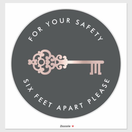 sleutel | Sociale afstandsvloermarkering Sticker (Vel)