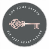 sleutel | Sociale afstandsvloermarkering Sticker (Voorkant)