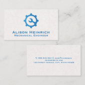 Sleutel tandwiel logo visitekaartje (Voorkant / Achterkant)