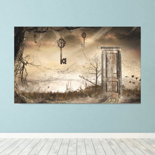 "Sleutel tot de deur" Canvas Afdruk (Insitu (Houten vloer))