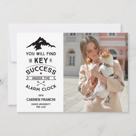 Sleutel tot de Uitnodiging van het Afstuderen van  (Voorkant)