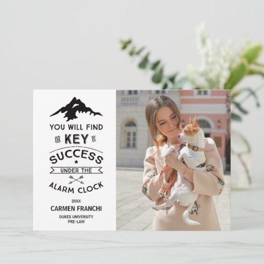 Sleutel tot de Uitnodiging van het Afstuderen van (Staand voorkant)