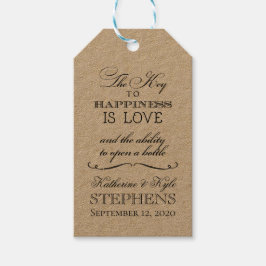 Sleutel tot geluk Bottle OpenWedding voor Label Cadeaulabel