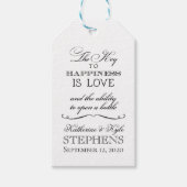 Sleutel tot geluk Bottle OpenWedding voor Label Cadeaulabel (Voorkant)