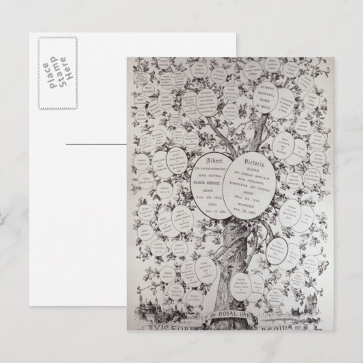 Sleutel tot Genealogische Boom Briefkaart (Voorkant / Achterkant)