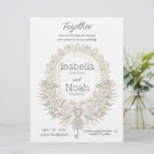 Sleutel tot je Hart Elegante Platte Trouw Uitnodig Kaart (Staand voorkant)