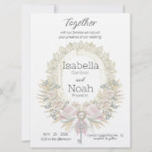 Sleutel tot je Hart Elegante Platte Trouw Uitnodig Kaart (Voorkant)