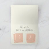 SLEUTEL tot mijn geluk Kaart (Binnen)