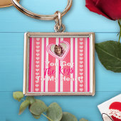 "Sleutel tot mijn hart" aangepaste Valentijnsdag s Sleutelhanger