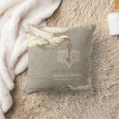 Sleutel tot mijn Hart Dove Swirl Flourish Grey Col Kussen (Deken)