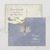 Sleutel tot mijn hart, Doves RSVP Response Briefka Uitnodiging Briefkaart (Voorkant / Achterkant)