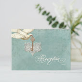 Sleutel tot mijn hart, Doves Swirl Receptie Kaart (Staand voorkant)