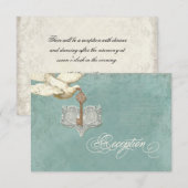 Sleutel tot mijn hart, Doves Swirl Receptie Kaart (Voorkant / Achterkant)