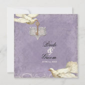 Sleutel tot mijn hart, duiven wervelen bruiloften  kaart (Achterkant)