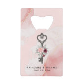 Sleutel tot mijn hart fles opener bruiloft gunsten creditkaart flessenopener (Voorkant)