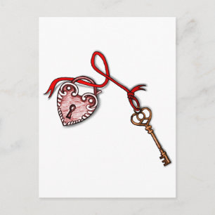Sleutel tot mijn hart ~ Red Briefkaart