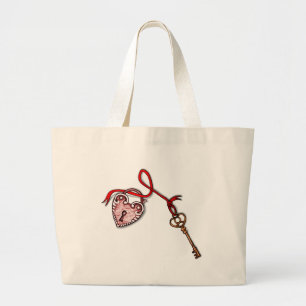 Sleutel tot mijn hart ~ Red Grote Tote Bag