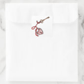 Sleutel tot mijn hart ~ Red Vierkante Sticker (Tas)