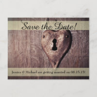 Sleutel tot mijn hart Save the Date Briefkaart