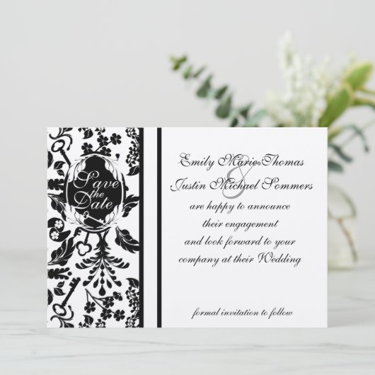 Sleutel tot mijn hart / Sla de datum op Save The Date (Staand voorkant)