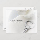 sleutel tot mijn hart uitnodiging briefkaart (Voorkant / Achterkant)