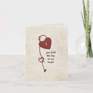 Sleutel tot mijn hart Valentijnsdag Kaart