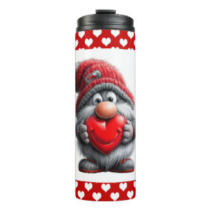 "Sleutel tot mijn Hart" Whimsical Gnome Thermosbeker