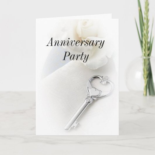 sleutel tot mijn Partij van het hartJubileum Bedankkaart (Voorkant)