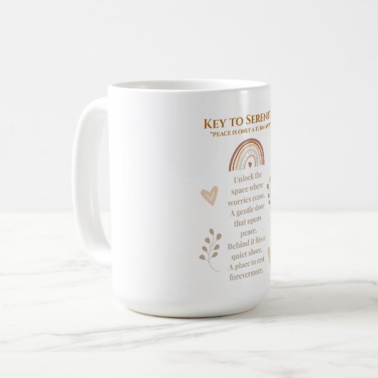 Sleutel tot Serenity Boho Mok - Inspirerend Bohemi (Voorkant links)