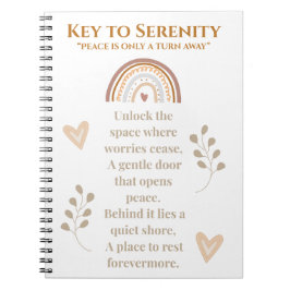 Sleutel tot Serenity Journal | Inspirerend Notitie Notitieboek