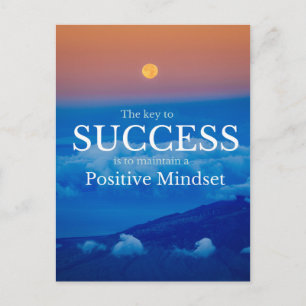 Sleutel tot succes Inspirerend quote Briefkaart