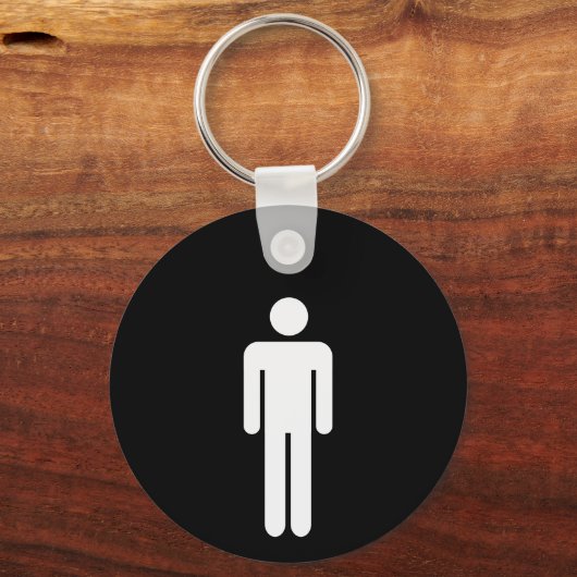 sleutel van de mannen-ruimte sleutelhanger (Achterkant)