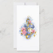 Sleutel van sol met roze rozen save the date (Voorkant)