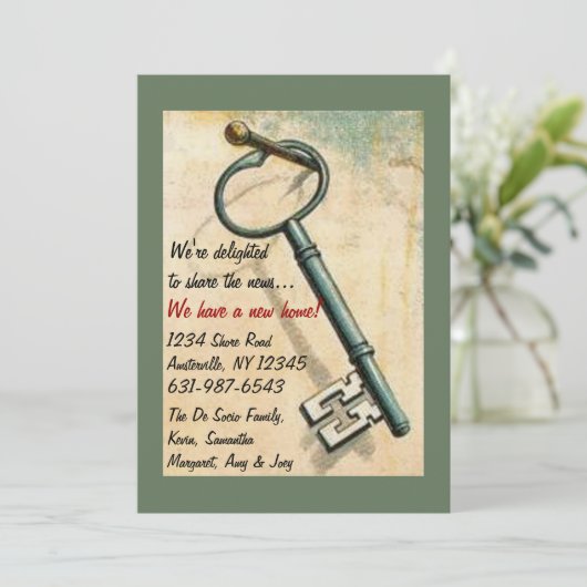 Sleutel - Verplaatsende Aankondiging (Staand voorkant)