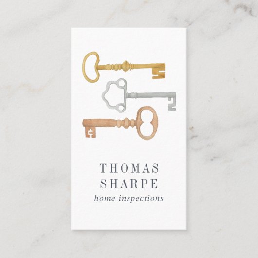  sleutel | Verticale thuisinspectie Visitekaartje (Voorkant)