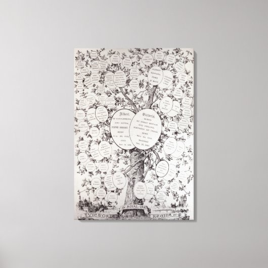Sleutel voor de genealogische boom canvas afdruk (Voorkant)