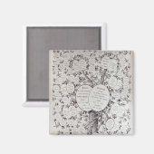 Sleutel voor de genealogische boom magneet (Voorkant / Achterkant)