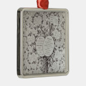 Sleutel voor de genealogische boom metalen ornament (Rechts)