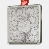 Sleutel voor de genealogische boom metalen ornament (Links)