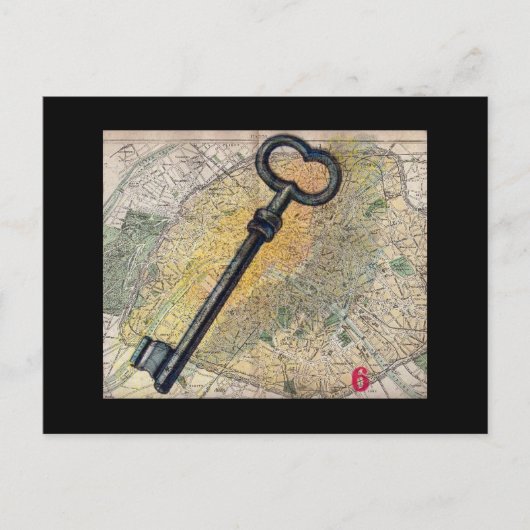 Sleutel voor de Oude Stad Briefkaart (Voorkant)