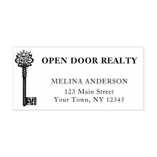  sleutel voor het vastgoedbedrijf  zelfinktende stempel (Design)