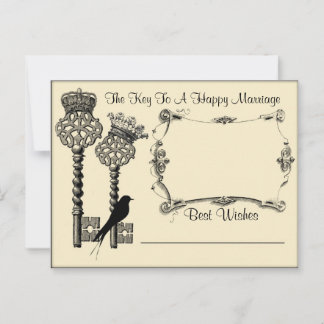 Sleutel voor huwelijksadvies Sparen het Briefkaart