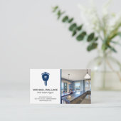 Sleutel voor makelaar in onroerend goed | Moderne  Visitekaartje (Staand voorkant)