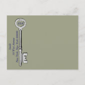 Sleutel voor mijn hart aankondigingskaart (Achterkant)