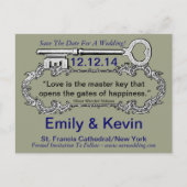 Sleutel voor mijn hart aankondigingskaart (Voorkant)