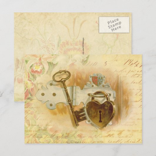 Sleutel voor mijn hart briefkaart (Voorkant / Achterkant)