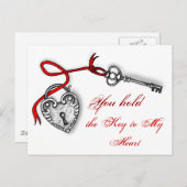 Sleutel voor mijn hart briefkaart (Voorkant / Achterkant)