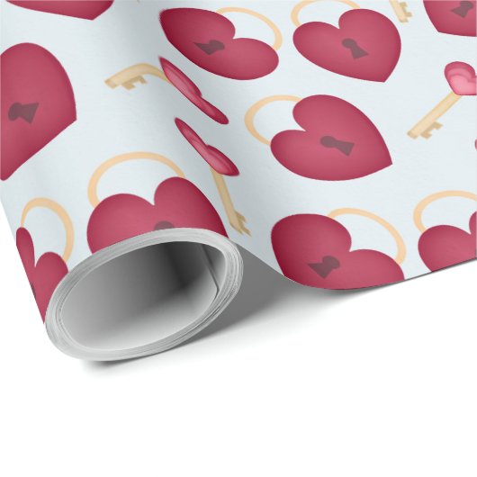 Sleutel voor mijn hart cadeaupapier (Rol Hoek)